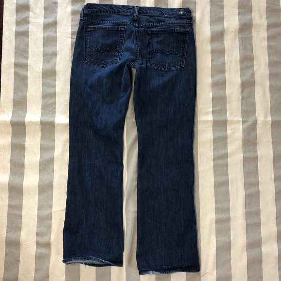 7 for all mankind boot cut jeans short - Picture 5 of 7